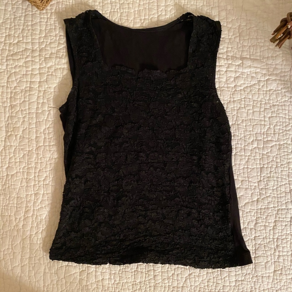 Vintage Black Lace Tank